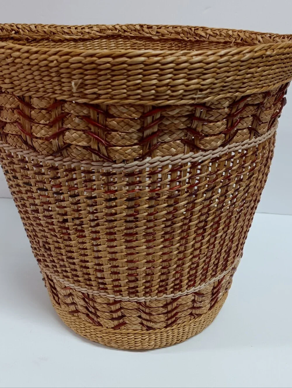 Vintage Fine Hand Woven Chinese Basket Republic of China